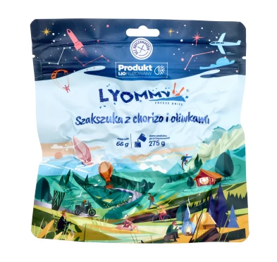Lyommy Szakszuka z Chorizo i Oliwkami - Liofilizowana Kuchnia Turystyczna