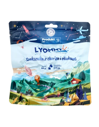 Lyommy Szakszuka z Chorizo i Oliwkami - Liofilizowana Kuchnia Turystyczna