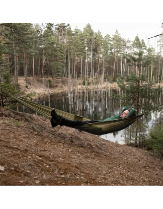 Hamak Alpinus Camarasa zielony - doskonały relaks na świeżym powietrzu!