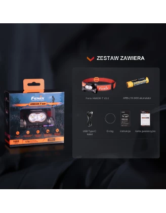 Latarka czołowa Fenix HM65R-T V2.0 czarna