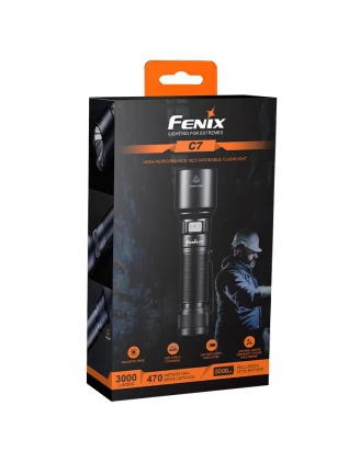 Mocna i kompaktowa latarka diodowa Fenix C7 - Luminus SST70, IP68, z portem USB-C