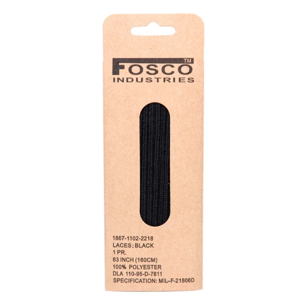 Fosco Sznurówki Czarne 160cm Fosco Sznurówki Czarne 160cm