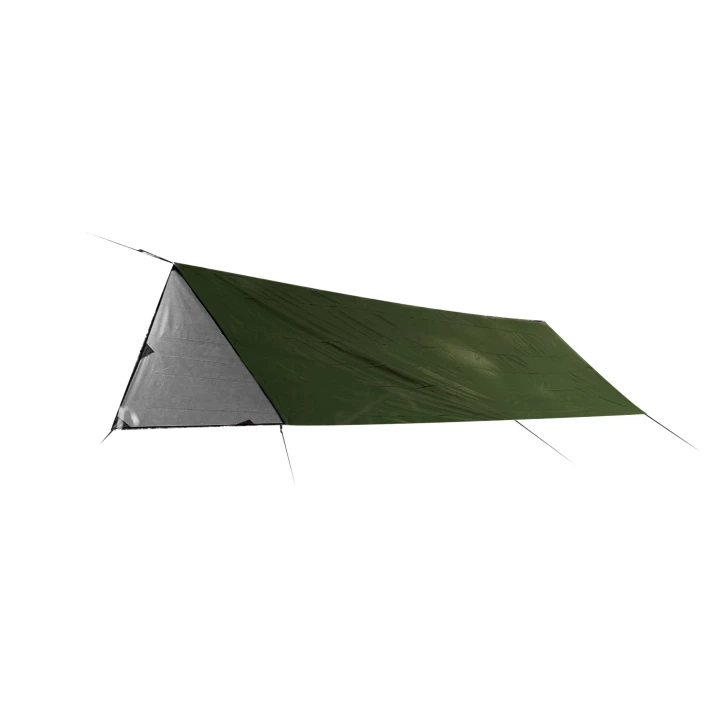 Tarp TigerWood Termo 3x4m Zielony - Wodoodporna Płachta Biwakowa