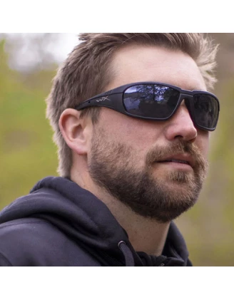 Wiley X Boss CCBOS06 Okulary Taktyczne Grey Silver Flash - Czarne Oprawki