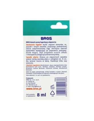 Środek łągodzący ukąszenia Spray Bros Amaris 8 ml