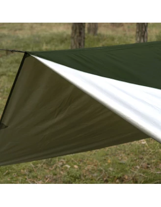 Tarp TigerWood Termo 3x4m Zielony - Wodoodporna Płachta Biwakowa
