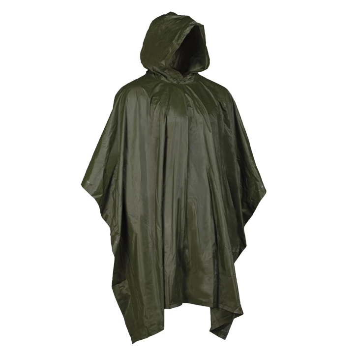 Mil-Tec Poncho Oliwkowe - Wodoodporna Peleryna Przeciwdeszczowa