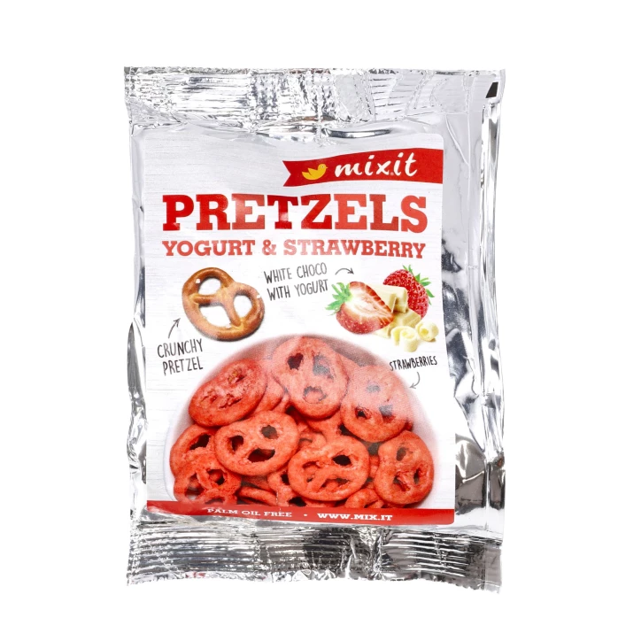 Mixit Precelki Jogurt i Truskawki 70g - Chrupiąca Przekąska