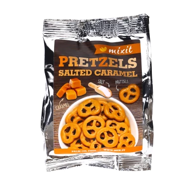 Mixit Precelki Słony Karmel 70g - idealna przekąska do kieszeni