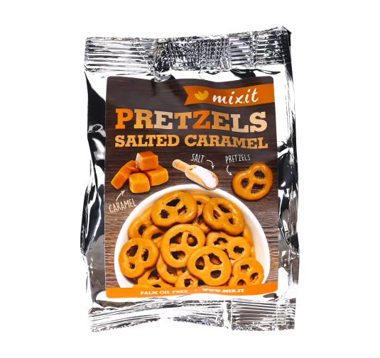 Mixit Precelki Słony Karmel 70g - idealna przekąska do kieszeni
