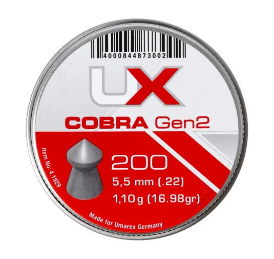Śrut Diabolo UX Cobra 5,5 mm 200 szt. - Sklep z akcesoriami strzeleckimi