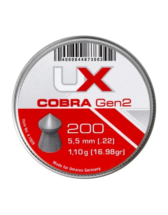 Śrut Diabolo UX Cobra 5,5 mm 200 szt. - Sklep z akcesoriami strzeleckimi