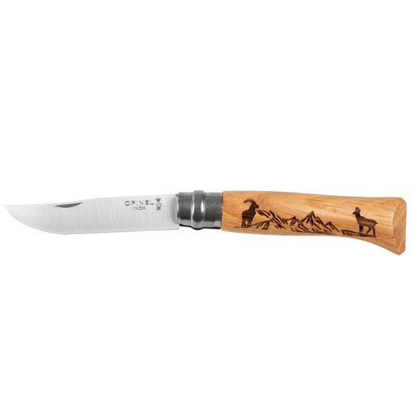 Nóż Opinel 8 inox dąb seria Animal - kozica Nóż Opinel 8 inox dąb seria Animal - kozica