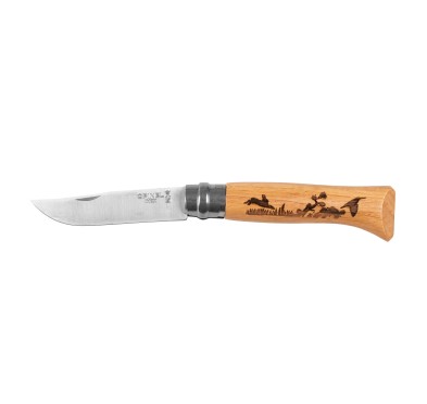Nóż Opinel 8 inox dąb seria Animal - zając: stylowy i praktyczny