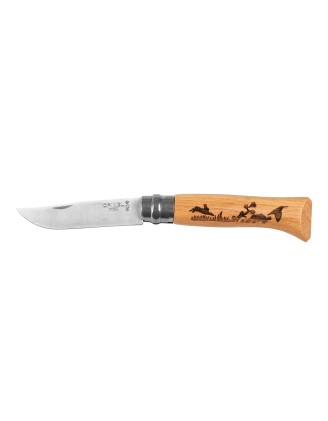 Nóż Opinel 8 inox dąb seria Animal - zając: stylowy i praktyczny