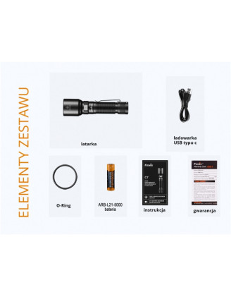 Mocna i kompaktowa latarka diodowa Fenix C7 - Luminus SST70, IP68, z portem USB-C