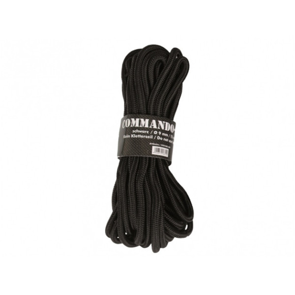 Linka Mil-Tec 9 mm x 15 m czarna Linka Mil-Tec 9 mm x 15 m czarna