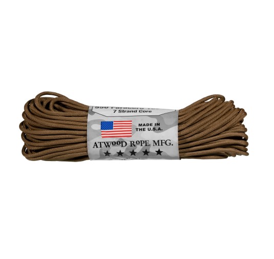 Paracord Atwood Rope MFG 550-7: Wielofunkcyjne akcesorium w kolorze brązowym