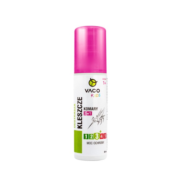 Płyn Vaco na komary, kleszcze i meszki dla dzieci 1+ 80 ml Płyn Vaco na komary, kleszcze i meszki dla dzieci 1+ 80 ml