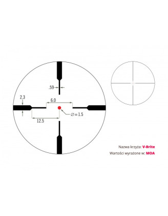 Luneta celownicza Vortex Crossfire II 1-4x24 30 mm V-Brite - Precyzyjne celowanie w stylu USA!