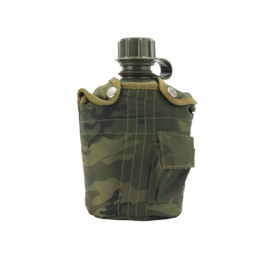 Manierka w pokrowcu MFH - woodland, 12 miesięcy gwarancji