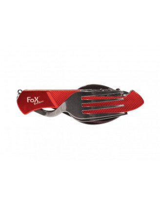 Niezbędnik Fox Outdoor 6-częściowy składany czerwony