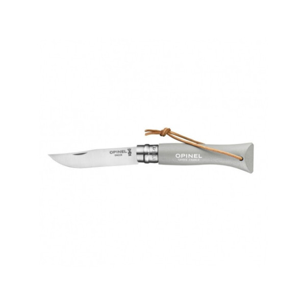 Nóż Opinel Colorama 06 inox grab szary z rzemieniem Nóż Opinel Colorama 06 inox grab szary z rzemieniem