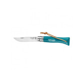 Nóż Opinel Colorama 06 inox grab turkusowy z rzemieniem Nóż Opinel Colorama 06 inox grab turkusowy z rzemieniem