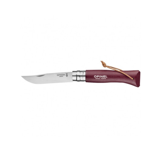 Nóż Opinel Colorama 08 inox grab bordowy - użyteczność i styl w jednym!