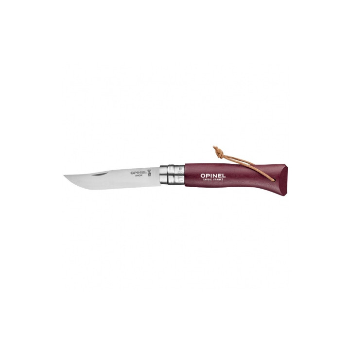 Nóż Opinel Colorama 08 inox grab bordowy - użyteczność i styl w jednym!