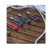 Nóż Opinel Colorama 08 inox grab bordowy z rzemieniem Nóż Opinel Colorama 08 inox grab bordowy z rzemieniem