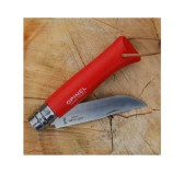 Nóż Opinel Colorama 08 inox grab czerwony z rzemieniem Nóż Opinel Colorama 08 inox grab czerwony z rzemieniem