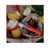 Nóż Opinel Colorama 08 inox grab czerwony z rzemieniem Nóż Opinel Colorama 08 inox grab czerwony z rzemieniem