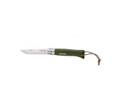 Nóż Opinel Colorama 08 inox grab khaki z rzemieniem Nóż Opinel Colorama 08 inox grab khaki z rzemieniem
